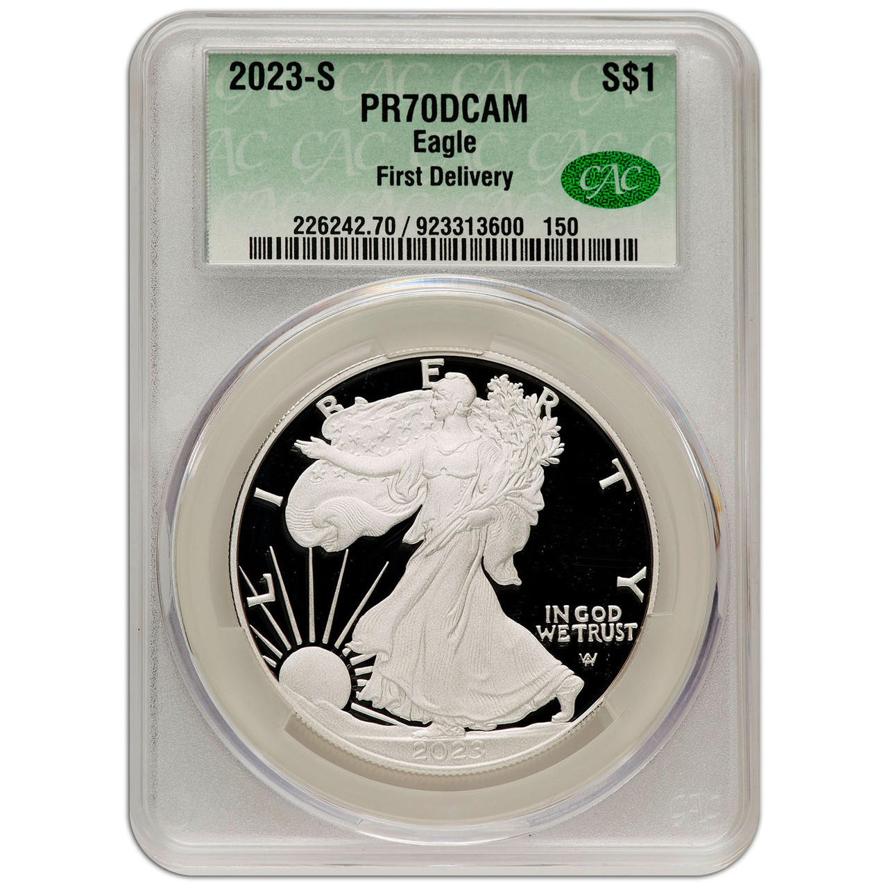 2023-S Proof Silver Eagle CAC PR70 DCAM - First Delivery