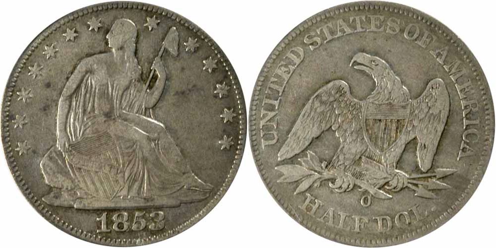 1853 O Seated Liberty No Arrows or Rays