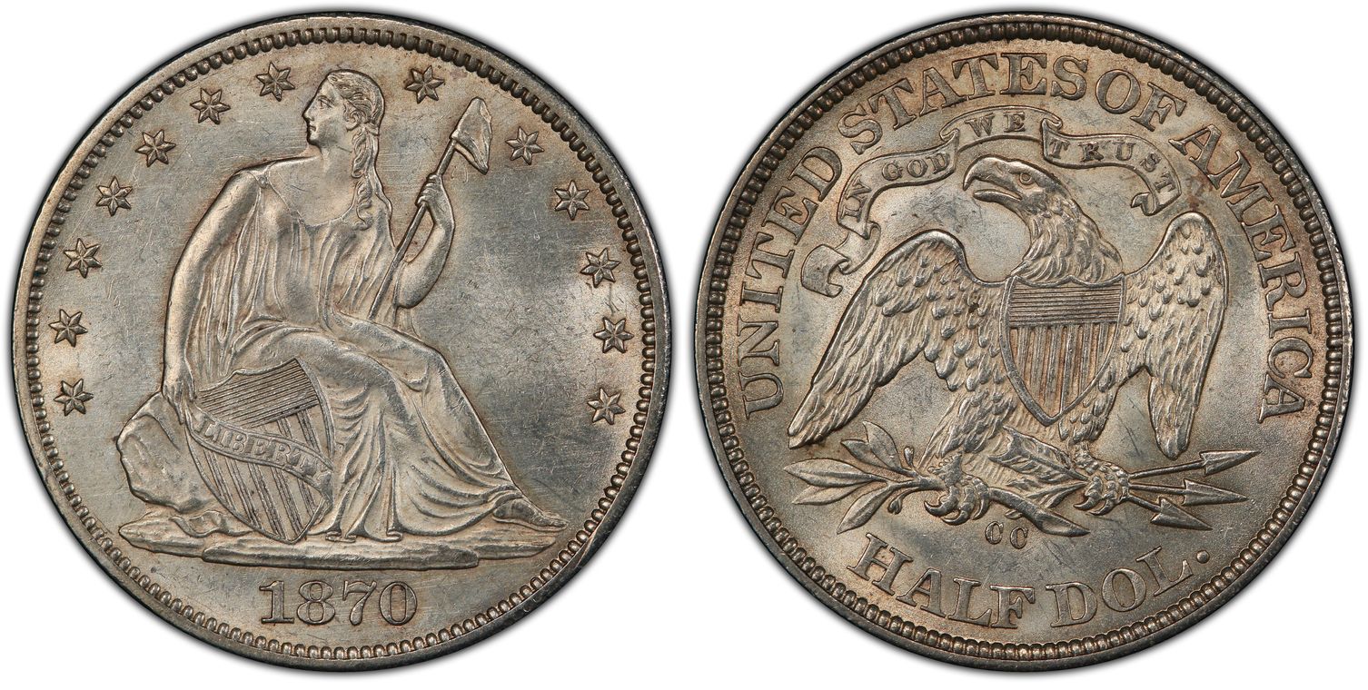 1870-CC Seated Liberty Half Dollar