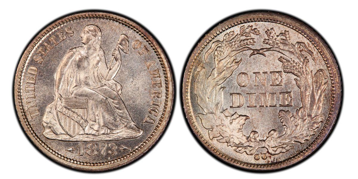 1873-CC Liberty Seated Dime