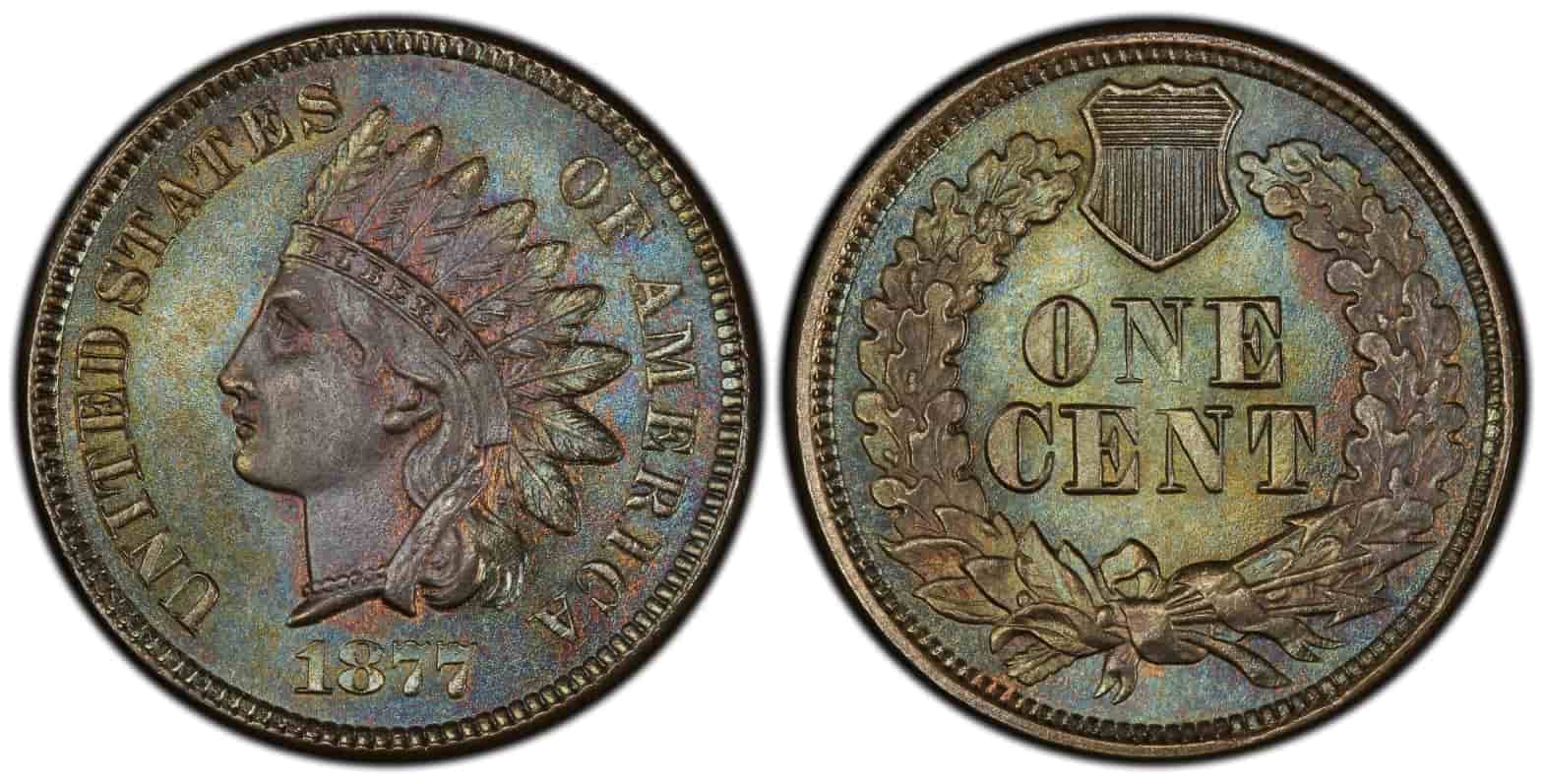 The highest recorded auction price for an 1877 Indian Head Penny is around $100,000.