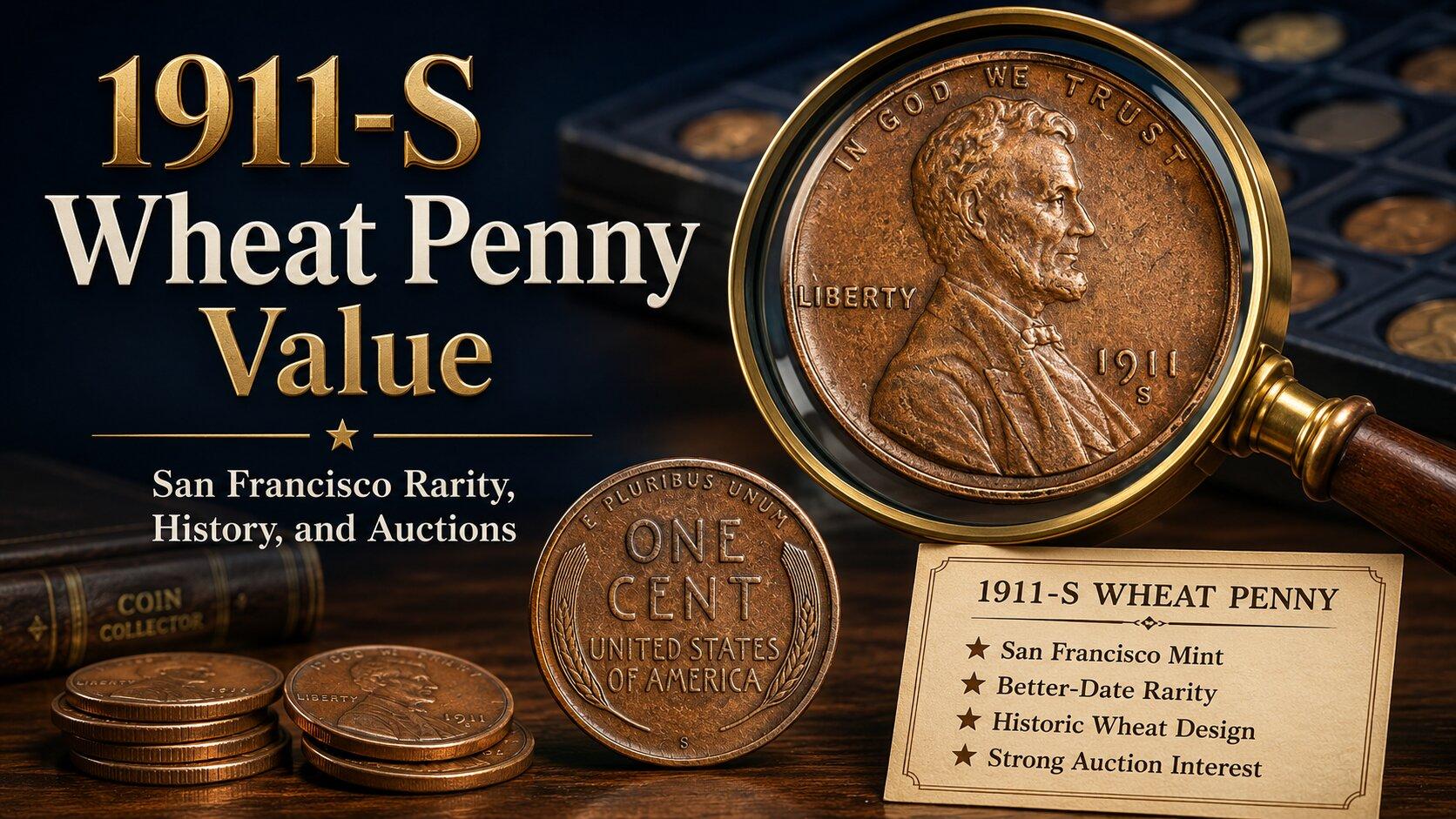 1911-S Wheat Penny Value: San Francisco Rarity, History, and Auctions