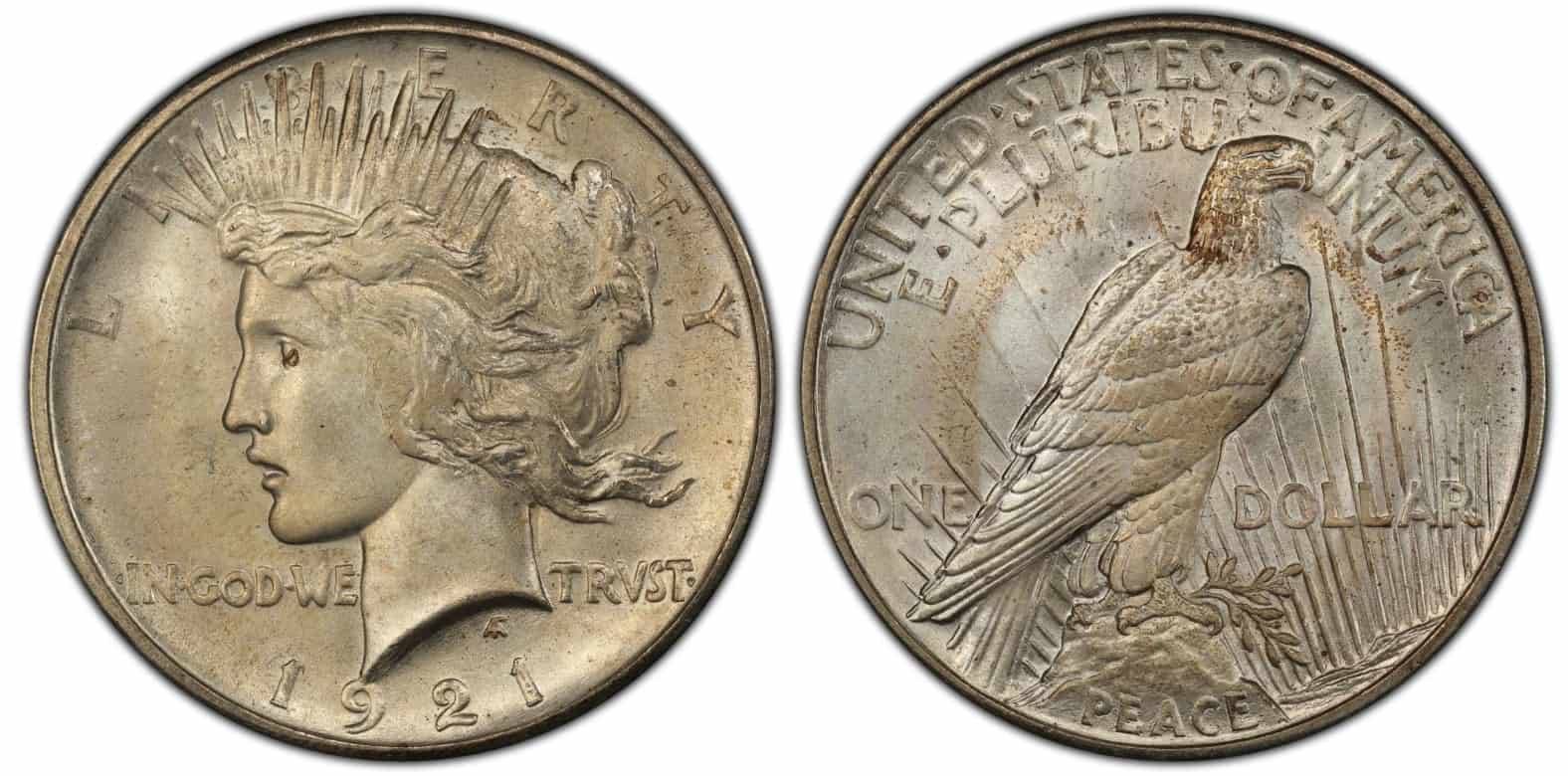 1921 Peace Silver Dollar (High Relief)