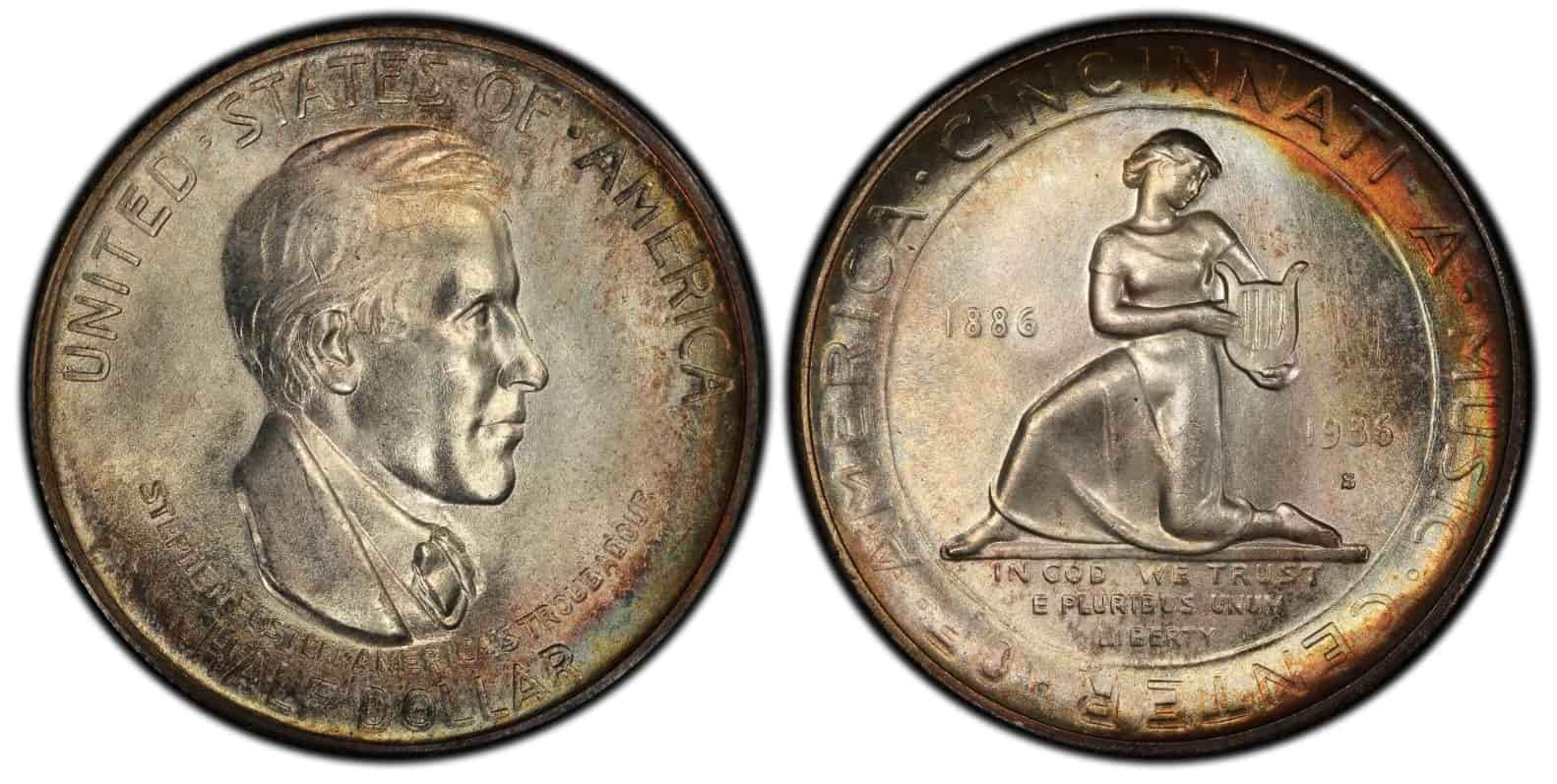 1936 Cincinnati Music Center Half Dollar