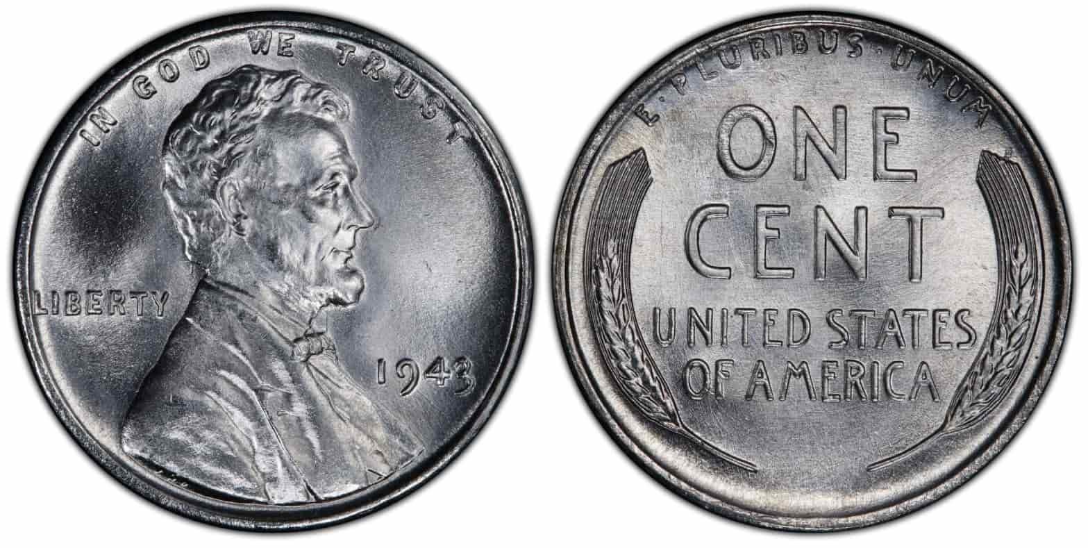 1943 Steel Penny Value - AU 58