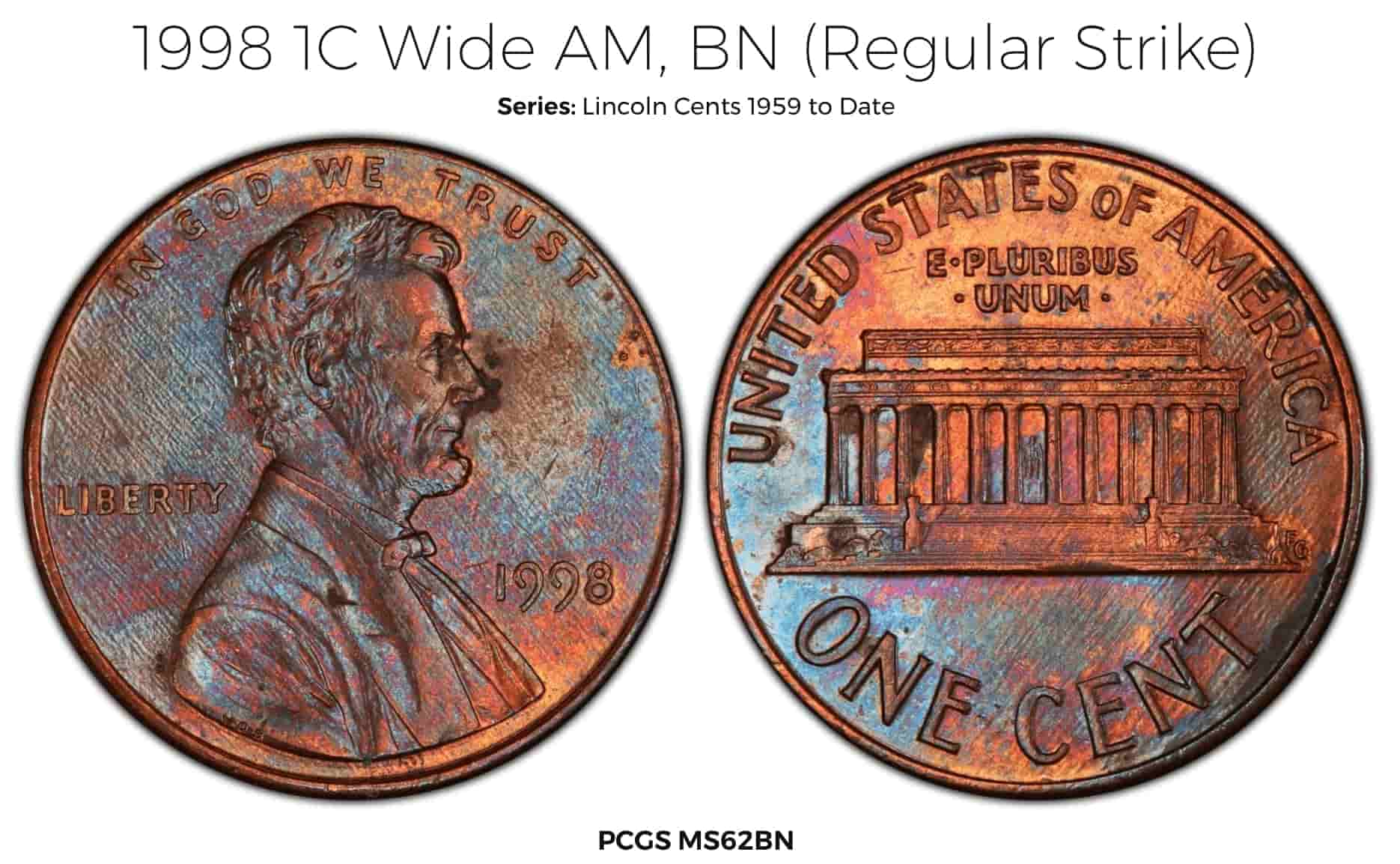 1998-P Wide AM Penny