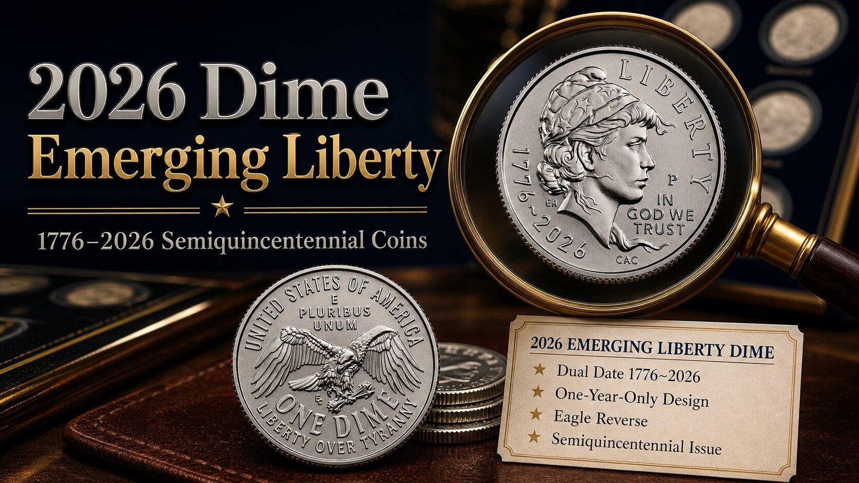 2026 Dime "Emerging Liberty" - 1776-2026 Semiquincentennial Coins