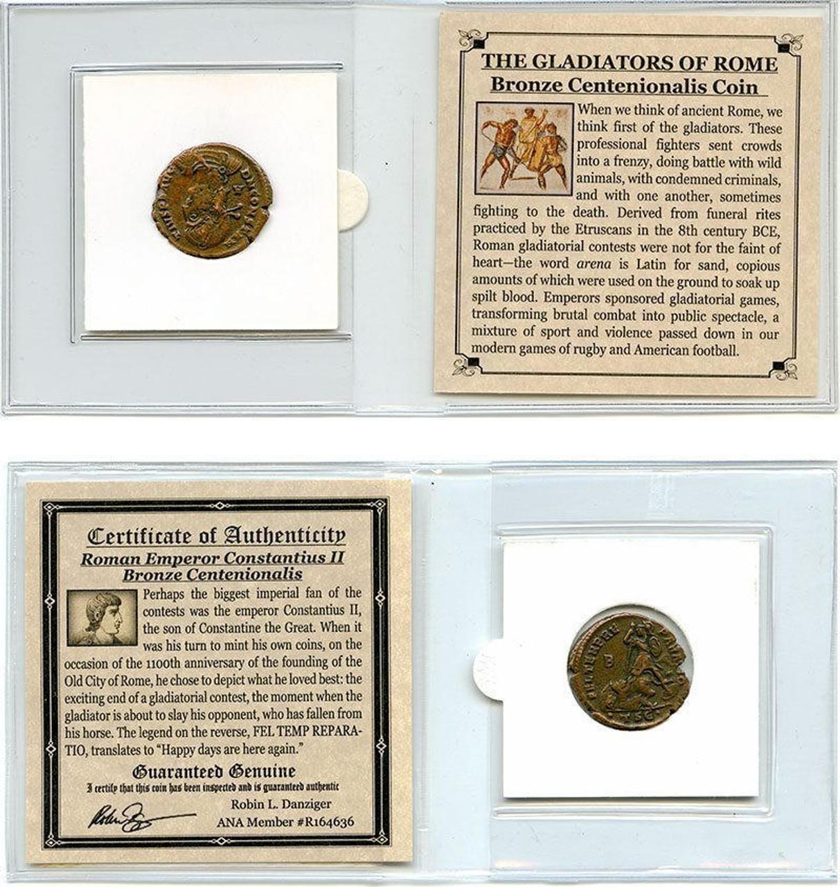 Roman Centenionalis Constantius II Gladiator Mini