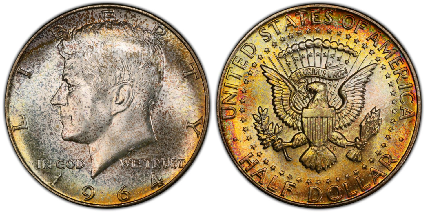1964 Kennedy half dollars