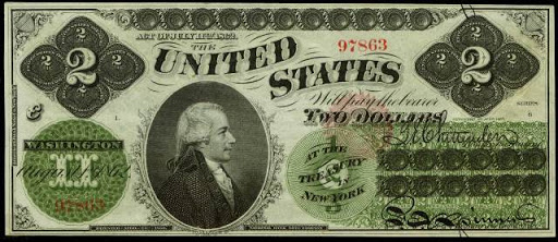 1862 $2 bill